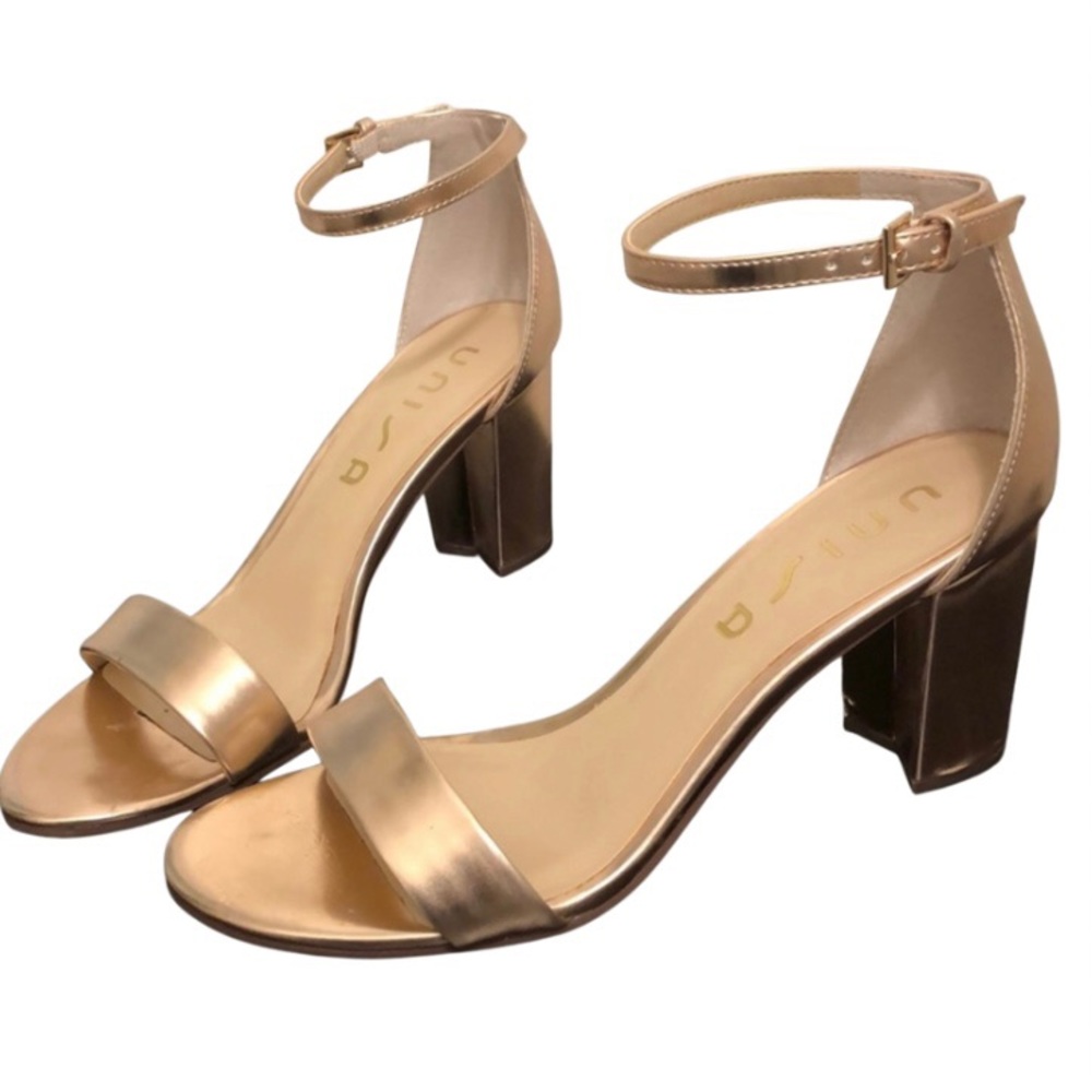 Unisa Gold and Tan Heels